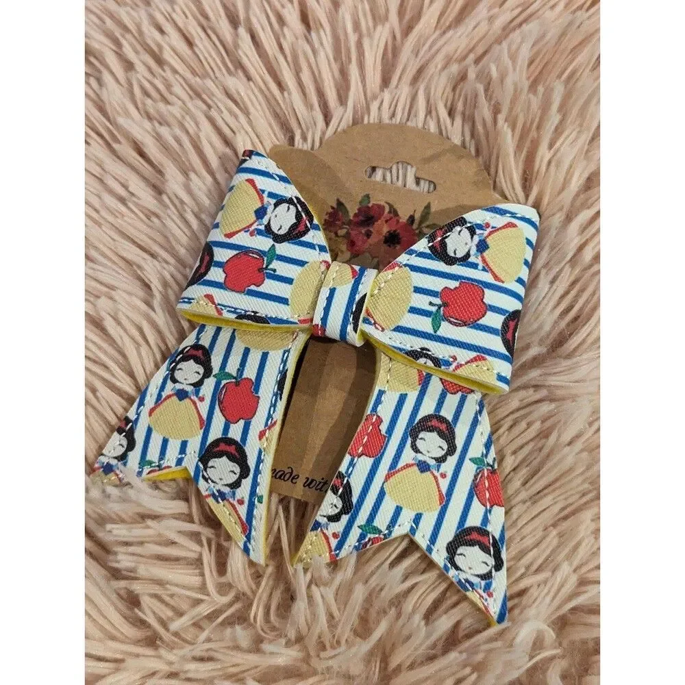 Snow White inspired princess hair bow barrette brand new handmade clip